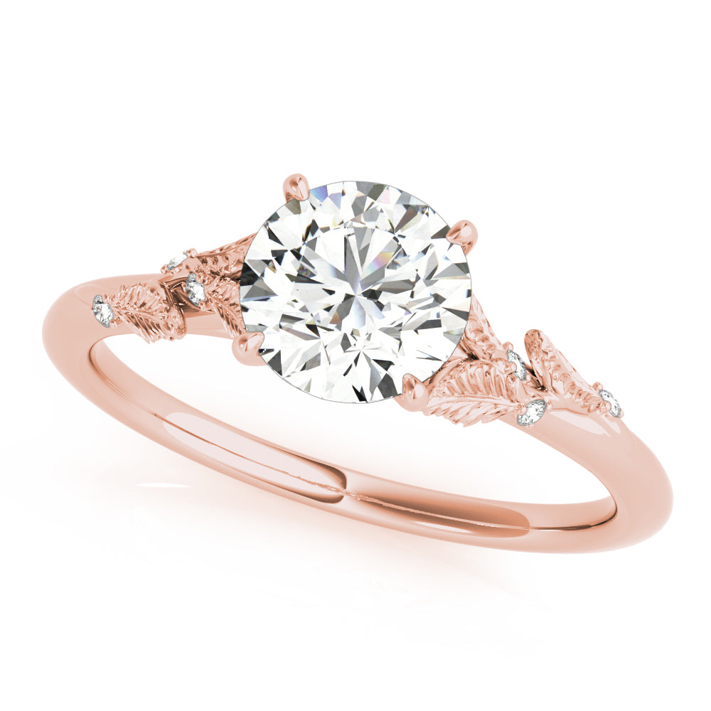 Round Nature Inspired Lab Grown Diamond Engagement Ring - VS1 D/E/F | 14K & 18K Gold | Lab Grown Diamond Engagement Ring | Picasso Gold & Diamond | Chicago