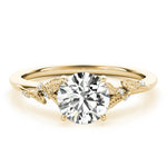Round Nature Inspired Lab Grown Diamond Engagement Ring - VS1 D/E/F | 14K & 18K Gold | Lab Grown Diamond Engagement Ring | Picasso Gold & Diamond | Chicago