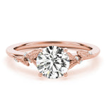 Round Nature Inspired Lab Grown Diamond Engagement Ring - VS1 D/E/F | 14K & 18K Gold | Lab Grown Diamond Engagement Ring | Picasso Gold & Diamond | Chicago