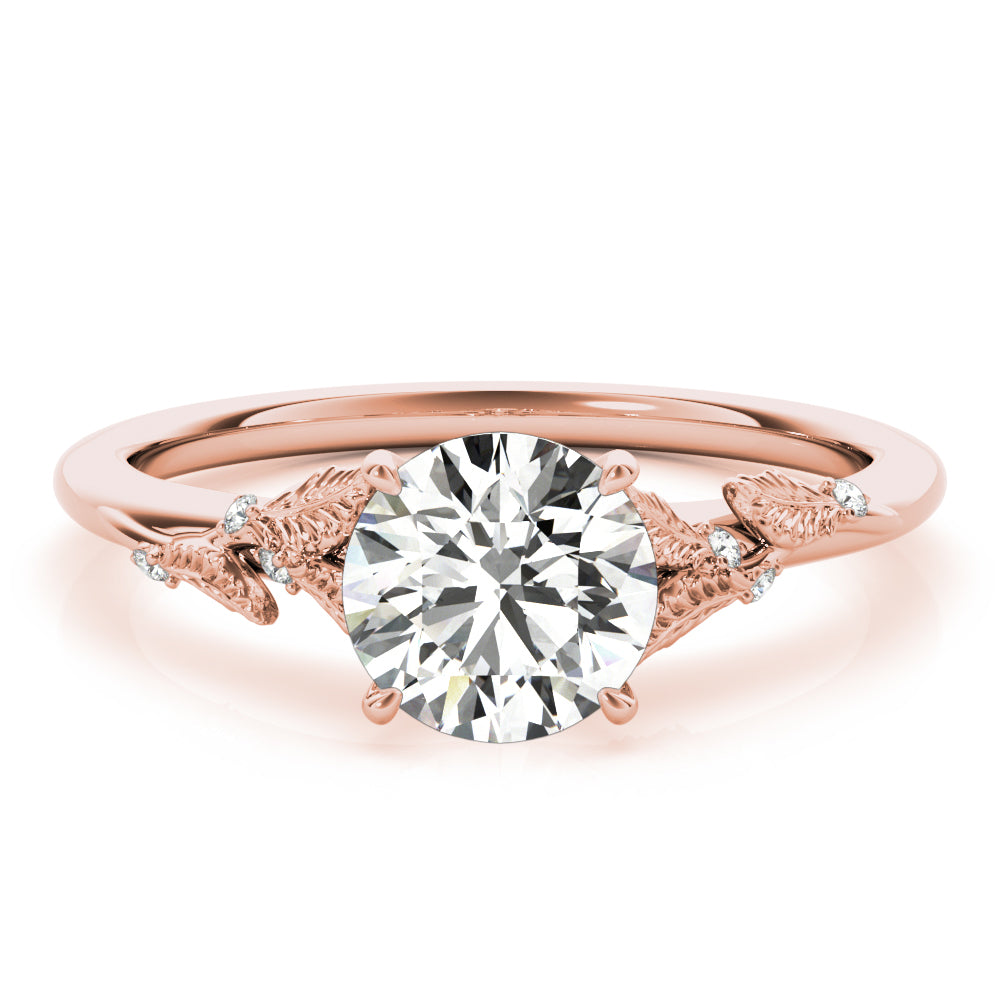 Round Nature Inspired Lab Grown Diamond Engagement Ring - VS1 D/E/F | 14K & 18K Gold | Lab Grown Diamond Engagement Ring | Picasso Gold & Diamond | Chicago
