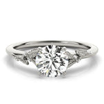 Round Nature Inspired Lab Grown Diamond Engagement Ring - VS1 D/E/F | 14K & 18K Gold | 14K Rose Gold | Round Lab Diamond | Picasso Gold & Diamond Chicago