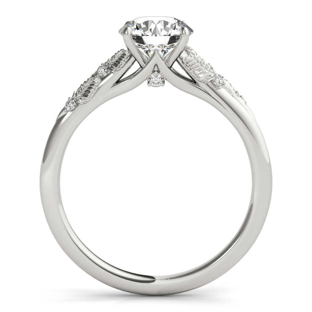 Round Nature Inspired Lab Grown Diamond Engagement Ring - VS1 D/E/F | 14K & 18K Gold | 14K Rose Gold | Round Lab Diamond | Picasso Gold & Diamond Chicago