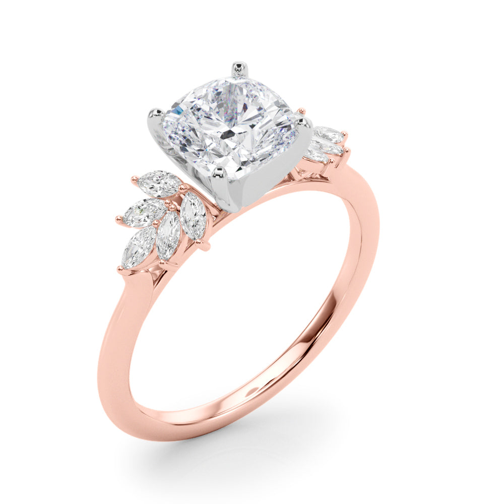 Round Cluster Lab Grown Diamond Engagement Ring - VS1 D/E/F | 14K & 18K Gold | 18K Yellow Gold | Round Lab Diamond | Picasso Gold & Diamond Chicago