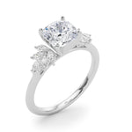 Round Cluster Lab Grown Diamond Engagement Ring - VS1 D/E/F | 14K & 18K Gold | 18K Yellow Gold | Round Lab Diamond | Picasso Gold & Diamond Chicago
