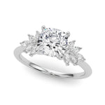 Round Cluster Lab Grown Diamond Engagement Ring - VS1 D/E/F | 14K & 18K Gold | 18K Rose Gold | Round Lab Diamond | Picasso Gold & Diamond Chicago