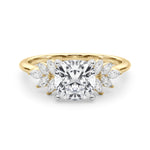 Round Cluster Lab Grown Diamond Engagement Ring - VS1 D/E/F | 14K & 18K Gold | 18K Rose Gold | Round Lab Diamond | Picasso Gold & Diamond Chicago
