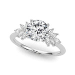 Round Cluster Lab Grown Diamond Engagement Ring - VS1 D/E/F | 14K & 18K Gold | 14K White Gold | Round Lab Diamond | Picasso Gold & Diamond Chicago