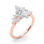 Round Cluster Lab Grown Diamond Engagement Ring - VS1 D/E/F | 14K & 18K Gold | 18K White Gold | Round Lab Diamond | Picasso Gold & Diamond Chicago