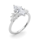 Round Cluster Lab Grown Diamond Engagement Ring - VS1 D/E/F | 14K & 18K Gold | 14K White Gold | Round Lab Diamond | Picasso Gold & Diamond Chicago