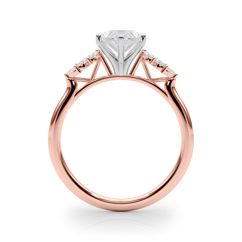 Round Cluster Lab Grown Diamond Engagement Ring - VS1 D/E/F | 14K & 18K Gold | 18K White Gold | Round Lab Diamond | Picasso Gold & Diamond Chicago