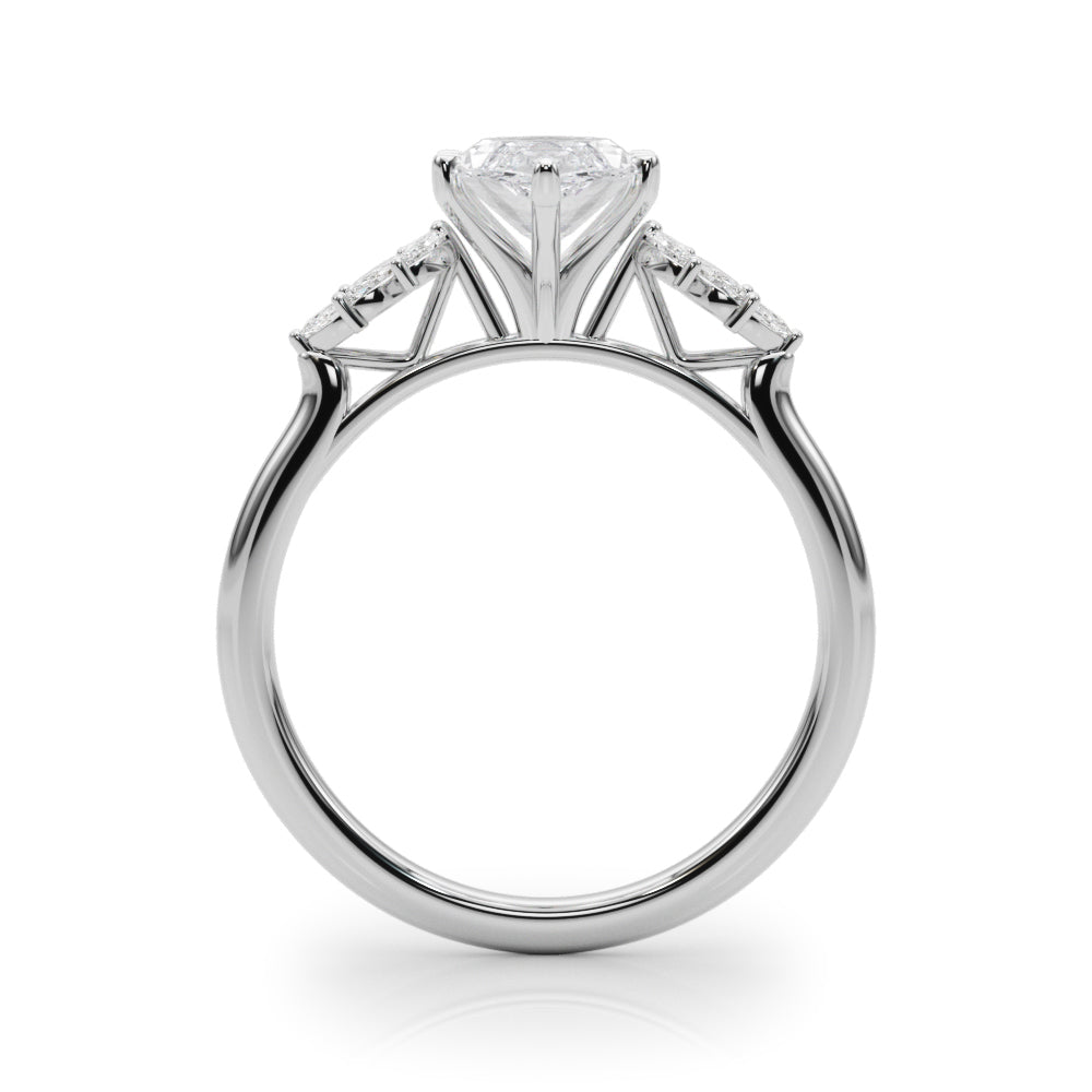 Round Cluster Lab Grown Diamond Engagement Ring - VS1 D/E/F | 14K & 18K Gold | 18K Rose Gold | Round Lab Diamond | Picasso Gold & Diamond Chicago