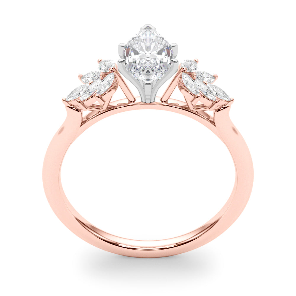 Round Cluster Lab Grown Diamond Engagement Ring - VS1 D/E/F | 14K & 18K Gold | Lab Grown Diamond Engagement Ring | Picasso Gold & Diamond | Chicago