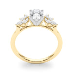 Round Cluster Lab Grown Diamond Engagement Ring - VS1 D/E/F | 14K & 18K Gold | 14K White Gold | Round Lab Diamond | Picasso Gold & Diamond Chicago