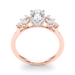 Round Cluster Lab Grown Diamond Engagement Ring - VS1 D/E/F | 14K & 18K Gold | 14K Yellow Gold | Round Lab Diamond | Picasso Gold & Diamond Chicago