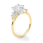 Round Cluster Lab Grown Diamond Engagement Ring - VS1 D/E/F | 14K & 18K Gold | 18K Rose Gold | Round Lab Diamond | Picasso Gold & Diamond Chicago