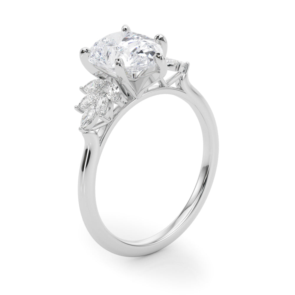 Round Cluster Lab Grown Diamond Engagement Ring - VS1 D/E/F | 14K & 18K Gold | Lab Grown Diamond Engagement Ring | Picasso Gold & Diamond | Chicago