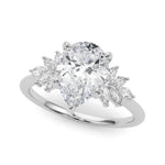 Round Cluster Lab Grown Diamond Engagement Ring - VS1 D/E/F | 14K & 18K Gold | Lab Grown Diamond Engagement Ring | Picasso Gold & Diamond | Chicago