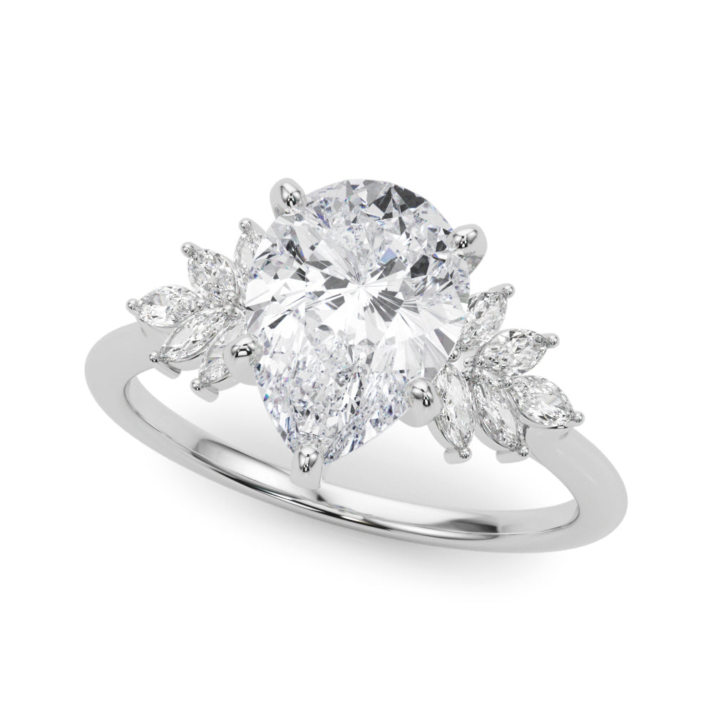 Round Cluster Lab Grown Diamond Engagement Ring - VS1 D/E/F | 14K & 18K Gold | Lab Grown Diamond Engagement Ring | Picasso Gold & Diamond | Chicago