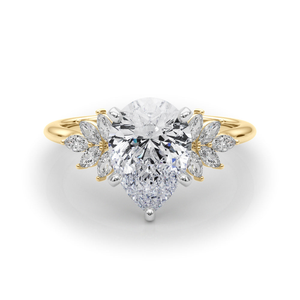 Round Cluster Lab Grown Diamond Engagement Ring - VS1 D/E/F | 14K & 18K Gold | Lab Grown Diamond Engagement Ring | Picasso Gold & Diamond | Chicago