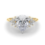 Round Cluster Lab Grown Diamond Engagement Ring - VS1 D/E/F | 14K & 18K Gold | Lab Grown Diamond Engagement Ring | Picasso Gold & Diamond | Chicago