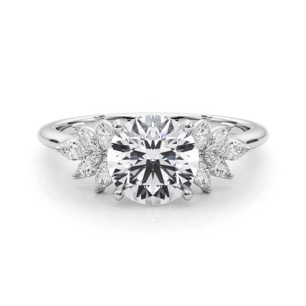 Round Cluster Lab Grown Diamond Engagement Ring - VS1 D/E/F | 14K & 18K Gold