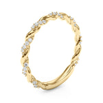 1/5 ct tw Lab Grown Diamond Wedding Band in 14K Yellow Gold