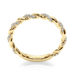 1/5 ct tw Lab Grown Diamond Wedding Band in 14K Yellow Gold