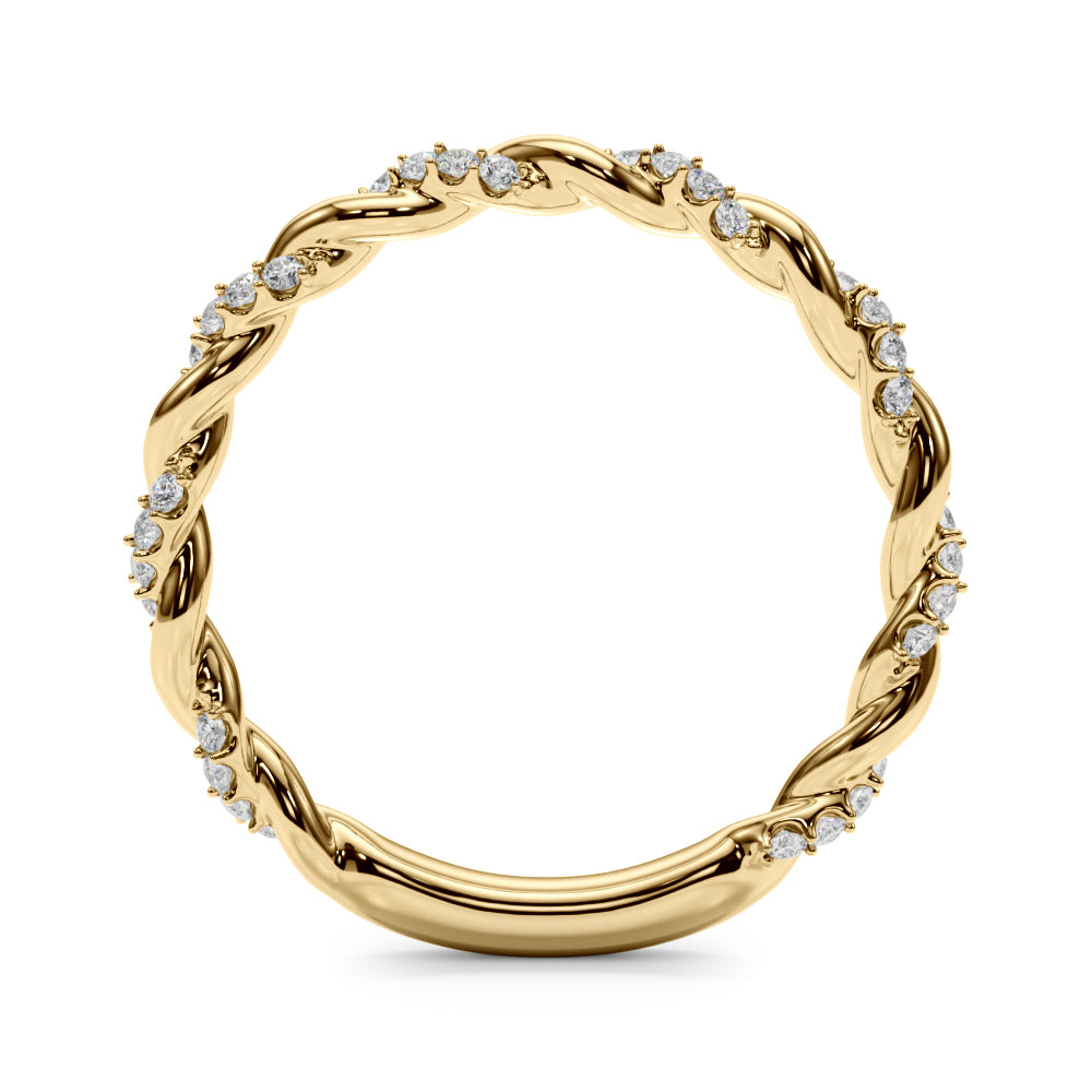 1/5 ct tw Lab Grown Diamond Wedding Band in 14K Yellow Gold