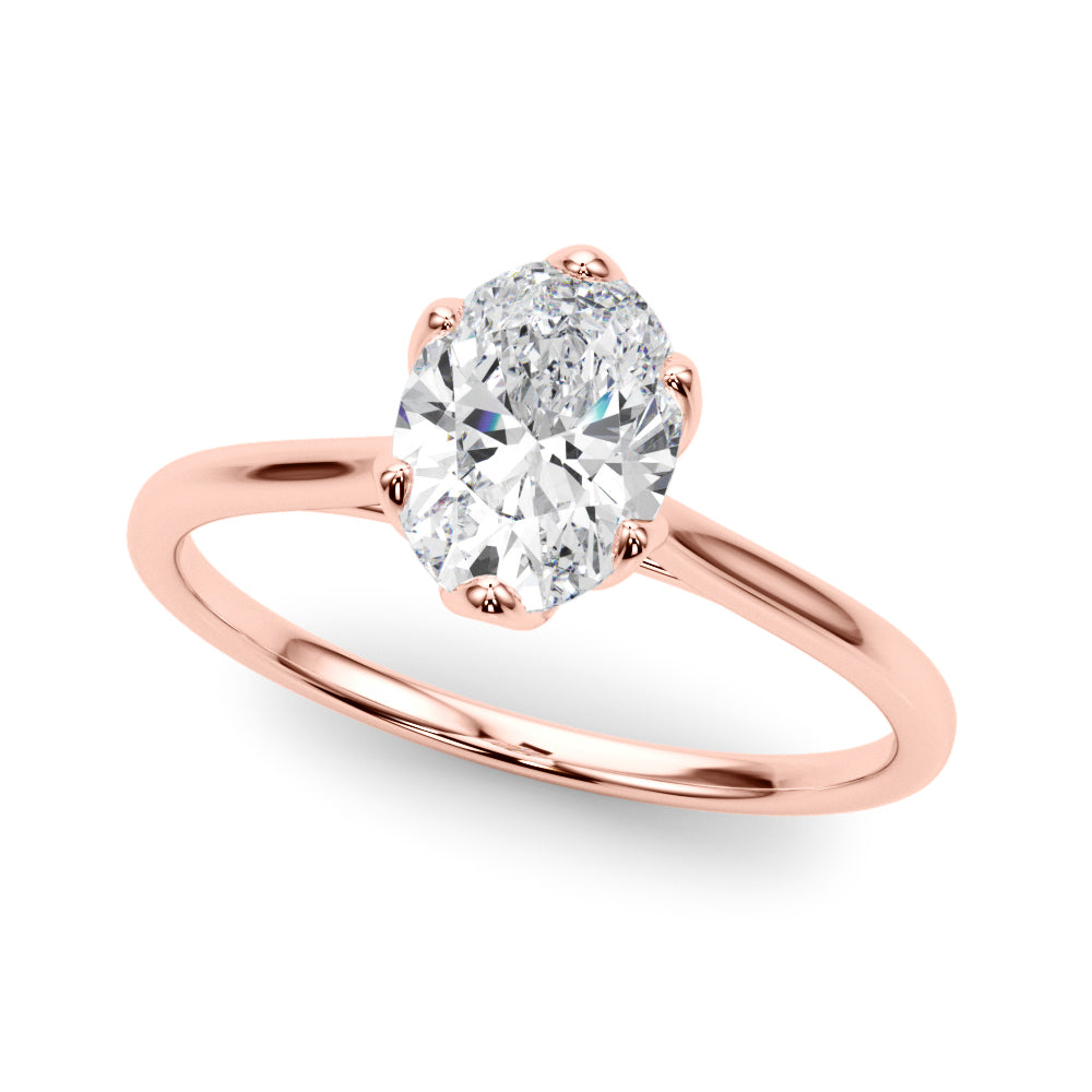 Oval Nature Inspired Lab Grown Diamond Engagement Ring - VS1 D/E/F | 14K & 18K Gold | 14K White Gold | Oval Lab Diamond | Picasso Gold & Diamond Chicago