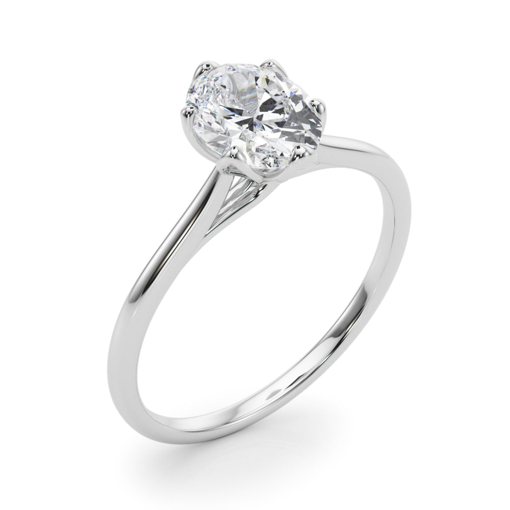 Oval Nature Inspired Lab Grown Diamond Engagement Ring - VS1 D/E/F | 14K & 18K Gold | 14K Yellow Gold | Oval Lab Diamond | Picasso Gold & Diamond Chicago
