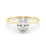 Oval Nature Inspired Lab Grown Diamond Engagement Ring - VS1 D/E/F | 14K & 18K Gold | 14K Yellow Gold | Oval Lab Diamond | Picasso Gold & Diamond Chicago