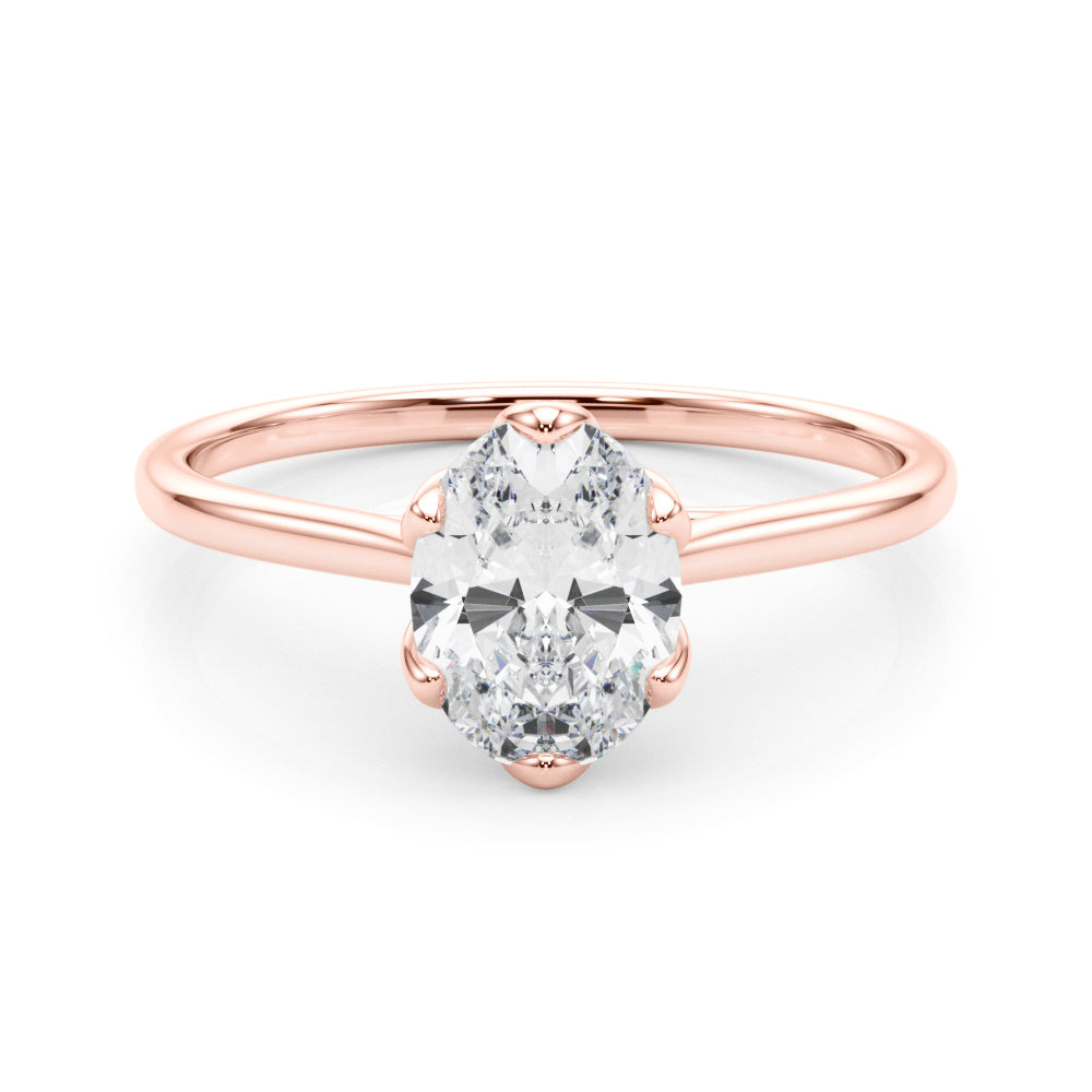 Oval Nature Inspired Lab Grown Diamond Engagement Ring - VS1 D/E/F | 14K & 18K Gold | 14K Yellow Gold | Oval Lab Diamond | Picasso Gold & Diamond Chicago