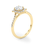 Oval Halo Lab Grown Diamond Engagement Ring - VS1 D/E/F | 14K & 18K Gold | 14K White Gold | Oval Lab Diamond | Picasso Gold & Diamond Chicago