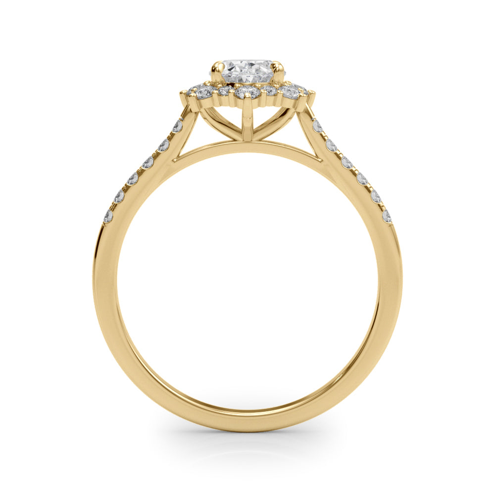 Oval Halo Lab Grown Diamond Engagement Ring - VS1 D/E/F | 14K & 18K Gold | 14K Rose Gold | Oval Lab Diamond | Picasso Gold & Diamond Chicago
