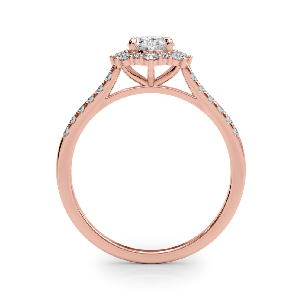 Oval Halo Lab Grown Diamond Engagement Ring - VS1 D/E/F | 14K & 18K Gold | 14K Rose Gold | Oval Lab Diamond | Picasso Gold & Diamond Chicago