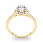 Oval Halo Lab Grown Diamond Engagement Ring - VS1 D/E/F | 14K & 18K Gold | 18K White Gold | Oval Lab Diamond | Picasso Gold & Diamond Chicago