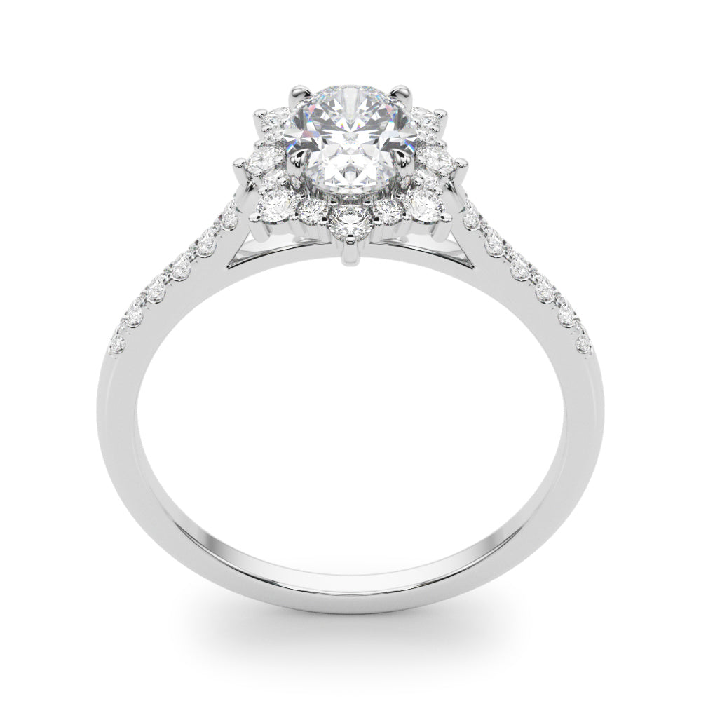 Oval Halo Lab Grown Diamond Engagement Ring - VS1 D/E/F | 14K & 18K Gold | 18K White Gold | Oval Lab Diamond | Picasso Gold & Diamond Chicago