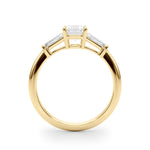 Emerald Cut Three Stone Lab Grown Diamond Engagement Ring - VS1 D/E/F | 14K & 18K Gold | 14K Rose Gold | Emerald Cut Lab Diamond | Picasso Gold & Diamond Chicago
