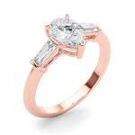 Pear Three Stone Lab Grown Diamond Engagement Ring - VS1 D/E/F | 14K & 18K Gold | 14K Yellow Gold | Pear Lab Diamond | Picasso Gold & Diamond Chicago