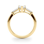 Pear Three Stone Lab Grown Diamond Engagement Ring - VS1 D/E/F | 14K & 18K Gold | 14K Rose Gold | Pear Lab Diamond | Picasso Gold & Diamond Chicago