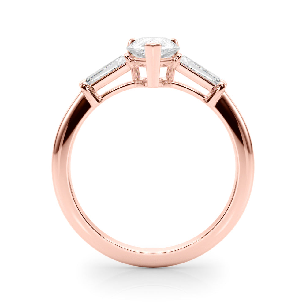 Pear Three Stone Lab Grown Diamond Engagement Ring - VS1 D/E/F | 14K & 18K Gold | 14K Rose Gold | Pear Lab Diamond | Picasso Gold & Diamond Chicago