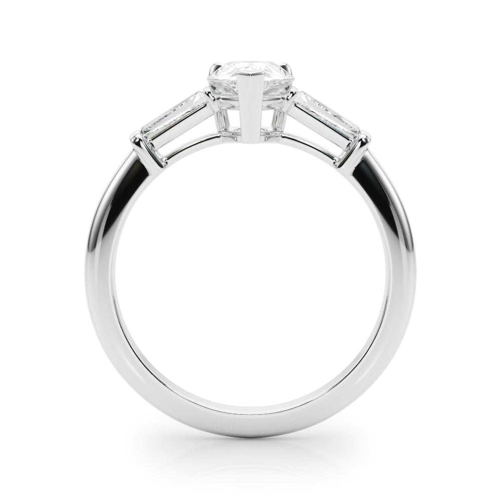 Pear Three Stone Lab Grown Diamond Engagement Ring - VS1 D/E/F | 14K & 18K Gold | 14K Rose Gold | Pear Lab Diamond | Picasso Gold & Diamond Chicago