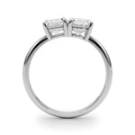 Oval-Emerald Two Stone Lab Grown Diamond Engagement Ring - VS1 D/E/F | 14K & 18K Gold | 14K Rose Gold | Oval-Emerald Lab Diamond | Picasso Gold & Diamond Chicago