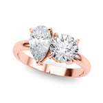Pear Two Stone Lab Grown Diamond Engagement Ring - VS1 D/E/F | 14K & 18K Gold | 14K White Gold | Pear Lab Diamond | Picasso Gold & Diamond Chicago