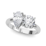 Pear Two Stone Lab Grown Diamond Engagement Ring - VS1 D/E/F | 14K & 18K Gold | 14K White Gold | Pear Lab Diamond | Picasso Gold & Diamond Chicago