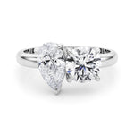 Pear Two Stone Lab Grown Diamond Engagement Ring - VS1 D/E/F | 14K & 18K Gold | 14K Rose Gold | Pear Lab Diamond | Picasso Gold & Diamond Chicago