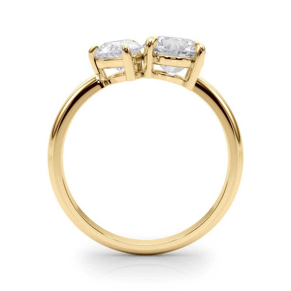 Pear Two Stone Lab Grown Diamond Engagement Ring - VS1 D/E/F | 14K & 18K Gold | 14K Rose Gold | Pear Lab Diamond | Picasso Gold & Diamond Chicago