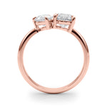 Pear Two Stone Lab Grown Diamond Engagement Ring - VS1 D/E/F | 14K & 18K Gold | 14K Rose Gold | Pear Lab Diamond | Picasso Gold & Diamond Chicago