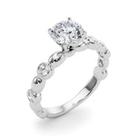Round Single Row Lab Grown Diamond Engagement Ring - VS1 D/E/F | 14K & 18K Gold | 14K Rose Gold | Round Lab Diamond | Picasso Gold & Diamond Chicago