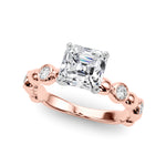 Round Single Row Lab Grown Diamond Engagement Ring - VS1 D/E/F | 14K & 18K Gold | 14K Rose Gold | Round Lab Diamond | Picasso Gold & Diamond Chicago